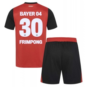 Bayer Leverkusen Jeremie Frimpong #30 Hemmakläder Barn 2024-25 Kortärmad (+ Korta byxor)